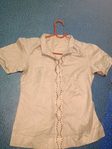 Beige Embellished Top