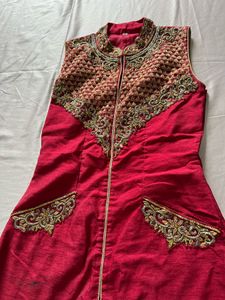 Red Embroidered Suit