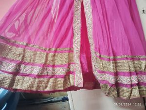 Pink Anarkali Suit Chudidar And Dupatta
