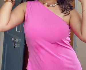 Pink One-Shoulder Mini Dress