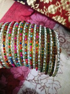 2 Durgen Chudi With Multiple Colour Beeds Work