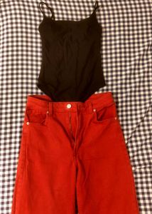 RED h&amp;m jeans