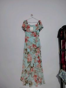 Floral Chiffon Maxi Dress