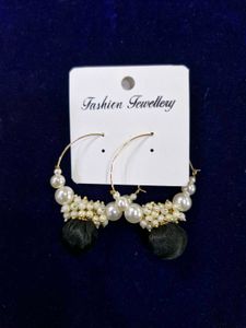 Pearl Hoop Earrings