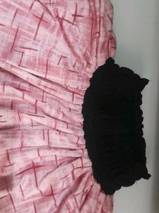 Pink Checkered Tie Top