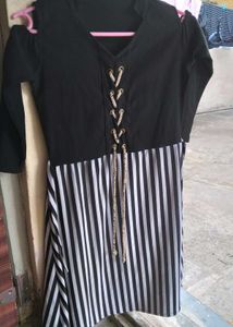 Striped Black &amp; White Dress