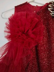 Maroon Wedding Frock Fully Party Wear Flour Lenth