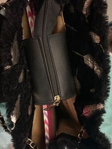Classy Black Feather Handbag