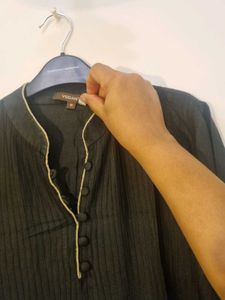Black Pintuck Detail Kurta