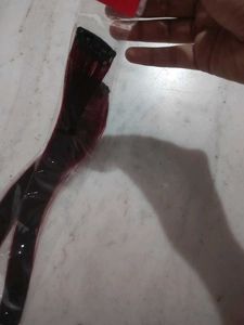 Clip In Hair Streaks -burgandy