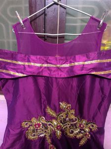 Elegant Purple Ethnic Gown