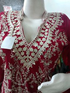 Party Wear Kurti Plazzo Dupatta Set