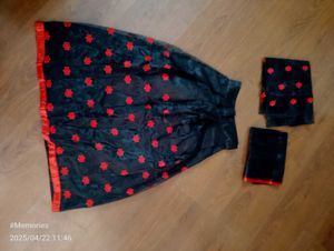 Embroidery Net With Satin Lining Lehnga