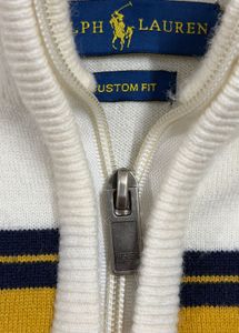Ralph Lauren Striped Quarter Zip Sweater