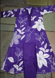Floral Purple Kurta Set m size