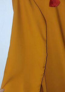 Mustard Wide Leg Set with Tassel Detail