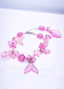 Pink Mermaid Charm Bracelet