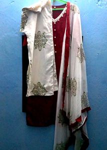 Kurta, Palazzo Pants And Dupatta Set