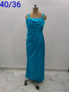 Embellished Satin Gown