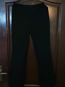 Black Flared Leg Formal Trousers