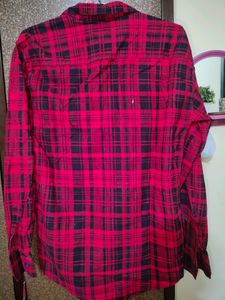 COMBO Red - Checked Shirt For Girls