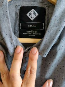 Grey Button-Down Shirt