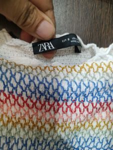 ZARA 🌈 Smocked Crop Top Never Used