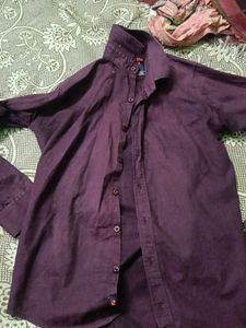 Men's Casual Purple Shirt