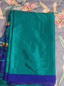 Blue Silk Cotton Saree