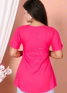 Pink Cinched Waist Top