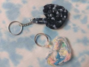 Crochet Heart Keychain Combo