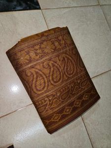 Brown Cotton Saree