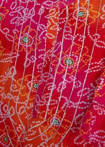 BANDHINI SALWAR KAMEEZ WITH GHOTA LACES ON NECK 😇