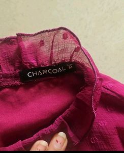 Magenta Ruffled Dress