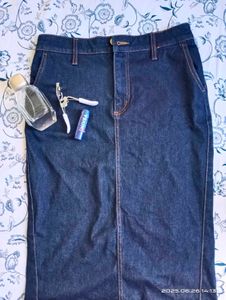 Denim Midi Skirt