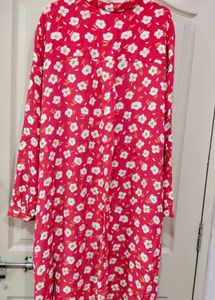 Red Floral Print Dress