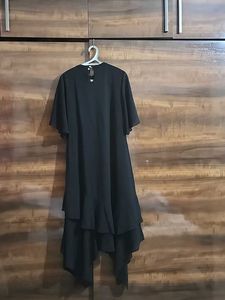 Elegant Black Asymmetrical Dress