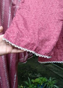 Elegant Pink Printed Kurta Set