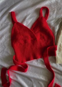 Red Crochet Top