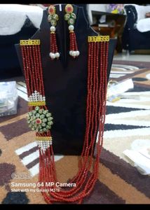 Long Kundan Necklace Set