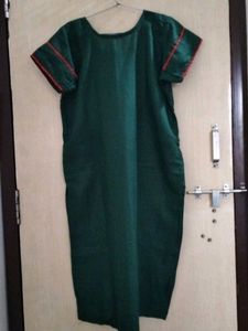 Green Colour Straight Kurta