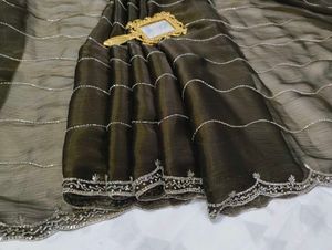 Black Handwork Saree