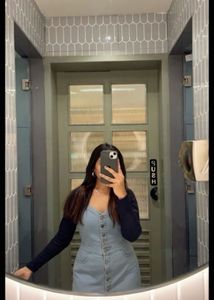 Nuon Cute Denim Button-Down Dress