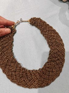 Beaded Bronze Necklace