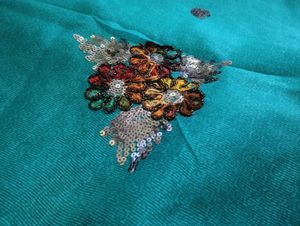 Sea Green Color Saree