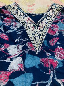 Floral Print Cotton Kurta