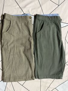 Combo Pack of 2 Stylish Men’s Cotton Shorts