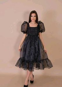 Gothic Black Coquette Fairycore Vintage Dress