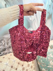 Shein Sequin Party Crop Top