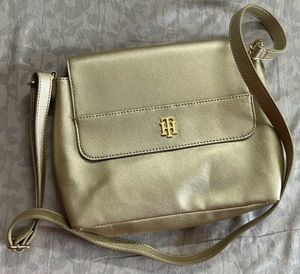 Chic And Spacious Imported Gold Sling Bag